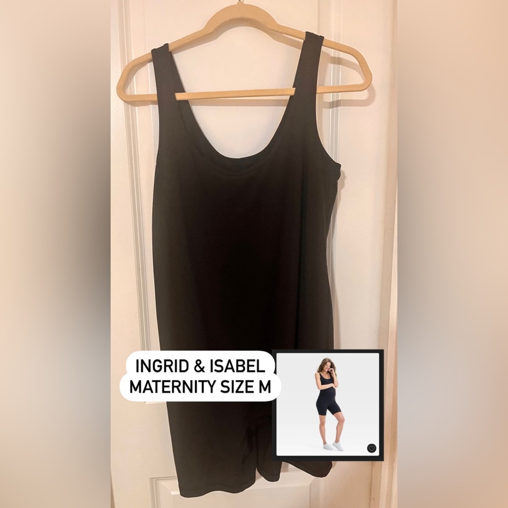 Ingrid & Isabel Black Maternity Romper
